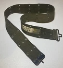 Original WW2 US Army Military Pistol Belt OD Green Incomplete