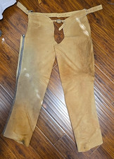 Leather Cowboy Chaps Horse Trail Riding Equestrian Pre-Owned