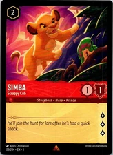 Simba - Scrappy Cub - 123/204 - Into the Inklands - Lorcana - LP