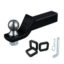 Trailer Hitch Ball Mount with 2 in Ball  Hitch Pin, Heavy Duty Steel 2" Drop