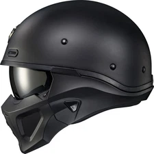 SCORPION EXO Covert X Open Face Helmet Matte Black Lg COX-1605
