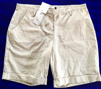 SHORTS/BERMUDA NEU MIT ETIKETT LEINEN/BAUMWOLLE METALLGARN LPB WOMAN