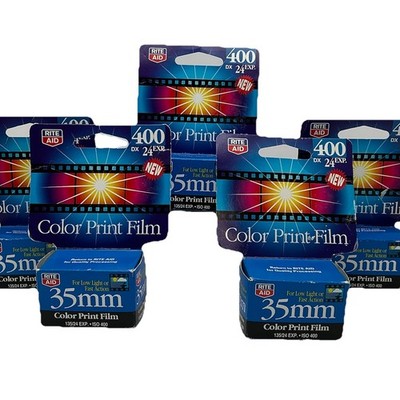 Lot of 5 Rite Aid 35mm Color Print Film ISO 400 Sealed Vintage Film Photography