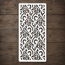 Abstract Swirling Shapes Reusable Mylar Stencil for DIY Wall Stencil Template