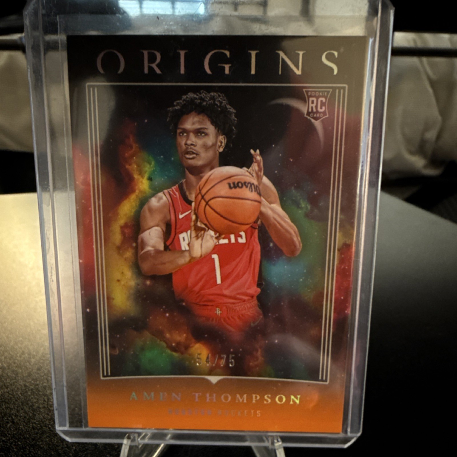 2023-24 Panini Origins Amen Thompson #99 Orange /75 Rookie Houston Rockets