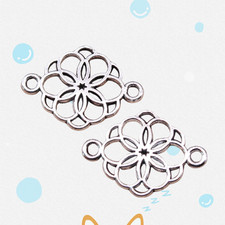 140 Pcs Tibetan Silver Flower Connectors 21x15MM Diy Jewelry Making L16291