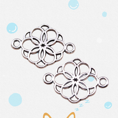 140 Pcs Tibetan Silver Flower Connectors 21x15MM Diy Jewelry Making L16291