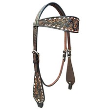 C-6-HS Hilason Western Horse Headstall American Leather Floral