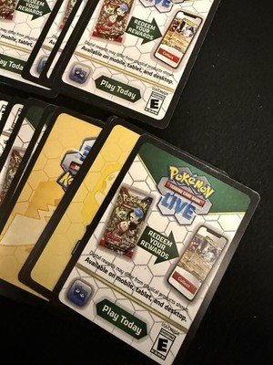 60 Pokemon Online Code Cards TCG LIVE Bulk Lot Unused