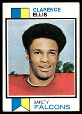 1973 Topps CLARENCE ELLIS #9 Atlanta Falcons Rookie RC corner wear