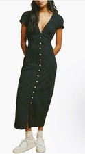 Free People free-est New in Town Midi Dress Black Sz M