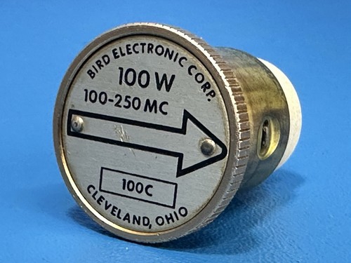 BIRD 100C 100W 100-250 MHz MODELO 43 THRULINE VATÍMETRO ELEMENTO SLUG - Imagen 4 de 6