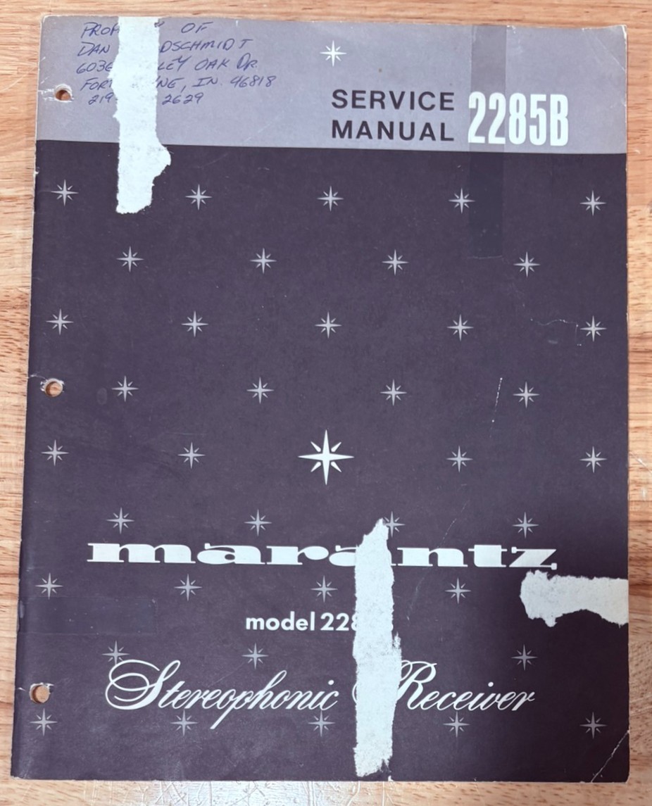 Marantz 2285B Service Manual - NOT A COPY