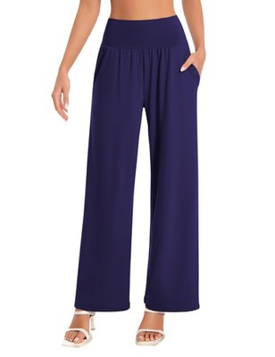 BUBBLELIME 27''/29''/31''/35 Women's High Waist Loose Wide Leg Yoga Pants Cozy