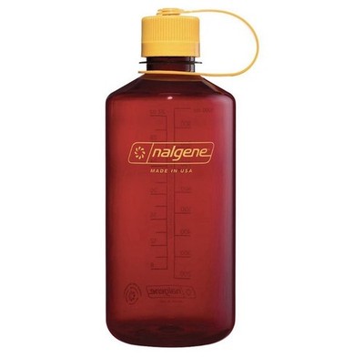 Nalgene 32 oz Water Bottle Laker Red Narrow Mouth Sustain Golden Yellow Cap NEW