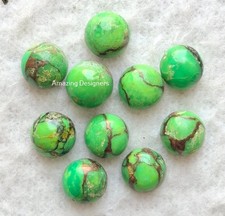 Natural Green Copper Turquoise Round Cabochon 5mm to 20mm Loose Gemstone