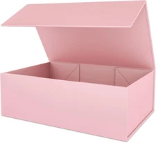 Pink Gift Box 10x6x3" Magnetic Closure Luxury Box for Presents & Gifts