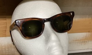 Vintage “Marine”  Eyeglasses Frames 1960s Horn Rimmed Brown