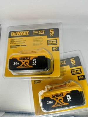 #ad 2 Packs New DEWALT DCB205 20V Max XR 5.0Ah Lithium Ion Battery $89.90