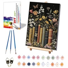 xackcme Book Paint by Numbers for Adults with Framed Canvas 8 12inch, BKH1846