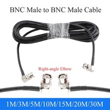 BNC Male to BNC Male Right Angle RF Coaxial Cable RG58/50-3 Extension Cable