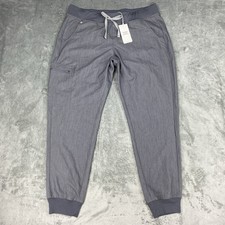 Figs Scrub Pants Womens L Grey Zamora 2.0 Joggers Medical Technical Collection
