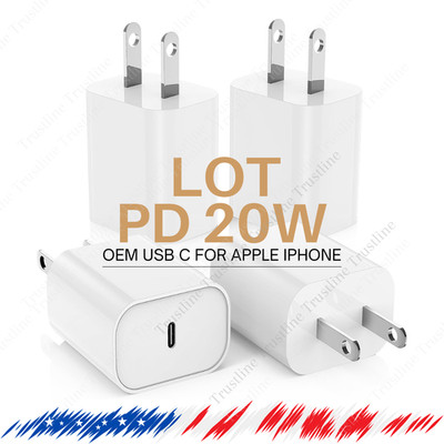 USB C Fast Charger Cube 20W PD  Adapter for iPhone 16/16Pro Max/16Plus/15/14 Lot