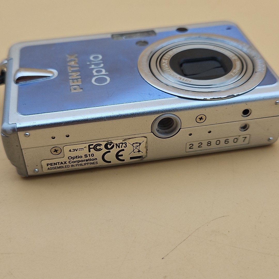 Pentax Optio S10 3x Zoom 10MP Digital Compact Camera Blue Silver