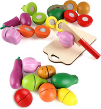 Accessori Cucina Bambini in Legno – Giochi in Legno Con Frutta E Verdura Giocatt