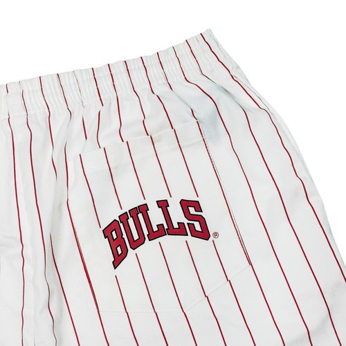 Vtg Rare NBA Chicago Bulls White Starter Pinstriped Shorts Mens XL Size 36 - Picture 5 of 7