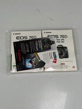 Canon EOS 70D Instruction Owners Manual EOS 70D