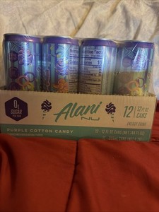 12pk Can Alani Nu Energy Drink- Purple Cotton Candy