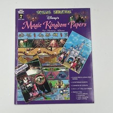 Paper Pizazz Disney Magic Kingdom Scrapbook Papers 8.5 X 11 Pages NEW
