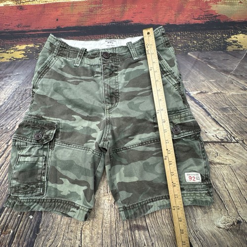 Abercrombie & Fitch Camouflage Cargo Shorts Kids Boys Sz 13/14 Army Camo 28x7.5 - Picture 8 of 8