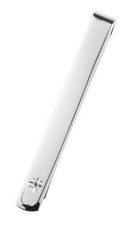 Orton West Mens Diamond Set Tie Bar - Silver
