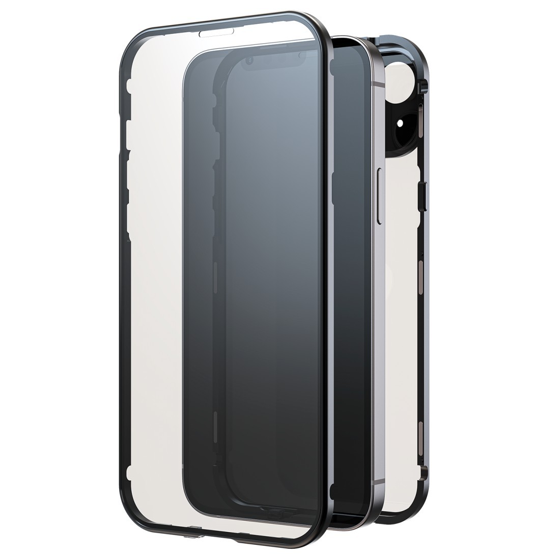Coque iPhone 16 Plus 360 Glass noir en verre minéral haut de gamme