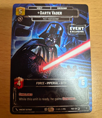 Fantasy Flight Games Star Wars Unlimited Darth Vader Event Exclusive EN P26-EN