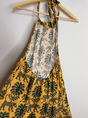farm rio satin halter dress Farm Rio Tropical Halter Maxi Dress by Farm Rio