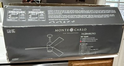 Monte Carlo Alba 60  Ceiling Fan Matte White LED W/Remote 3ALBR60RZWD