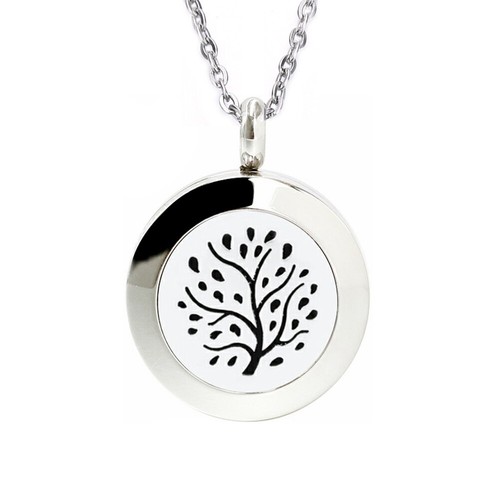 Collar Colgante Aroma Acero Inoxidable 20mm Perfume Aceite Esencial Difusor - Imagen 41 de 93
