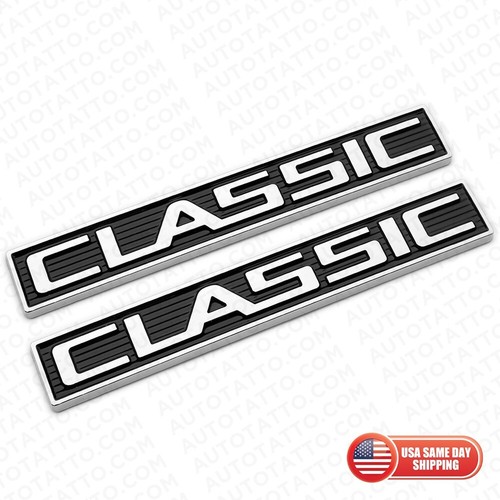 2pcs Fit Dodge RAM "CLASSIC" Front Door Emblem Nameplate Badge Chrome