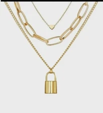 PADLOCK NECKLACE / CADENA DE CANDADO  color gold