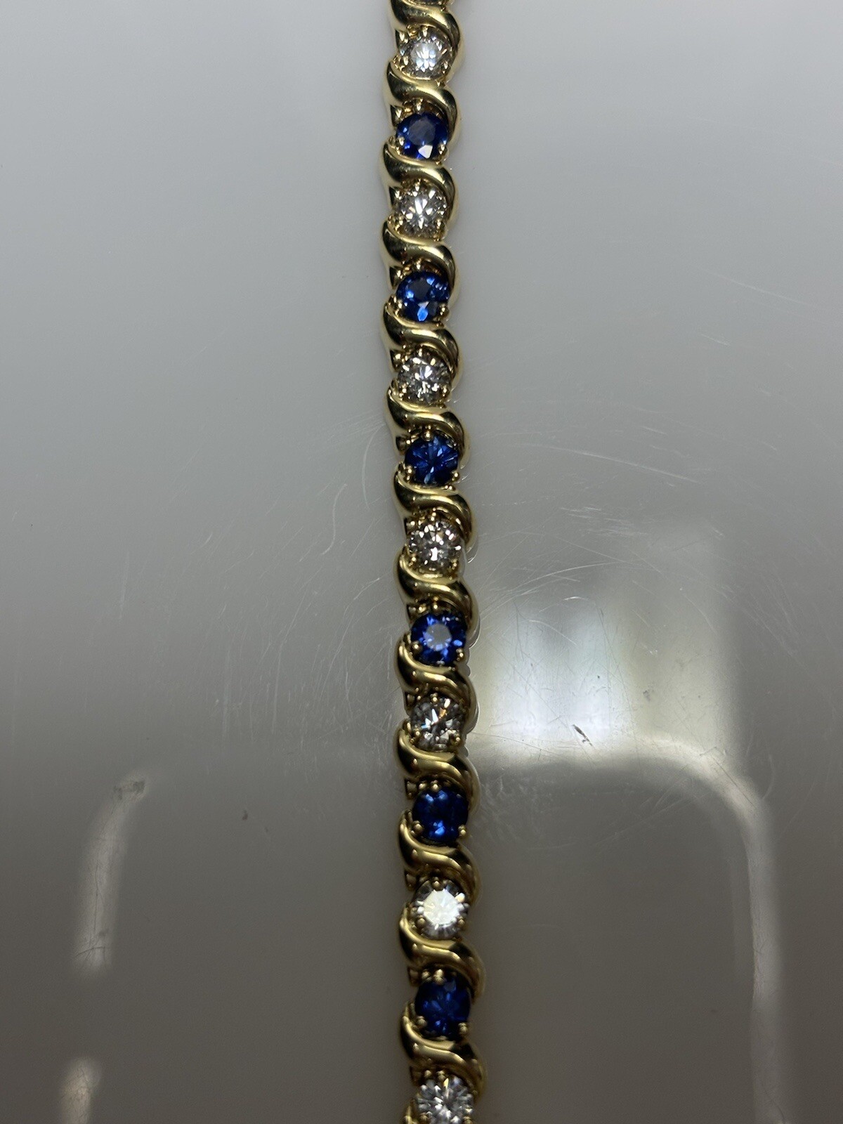 18k Yellow Gold Sapphire & Diamond Kurt Wayne Bra… - image 3