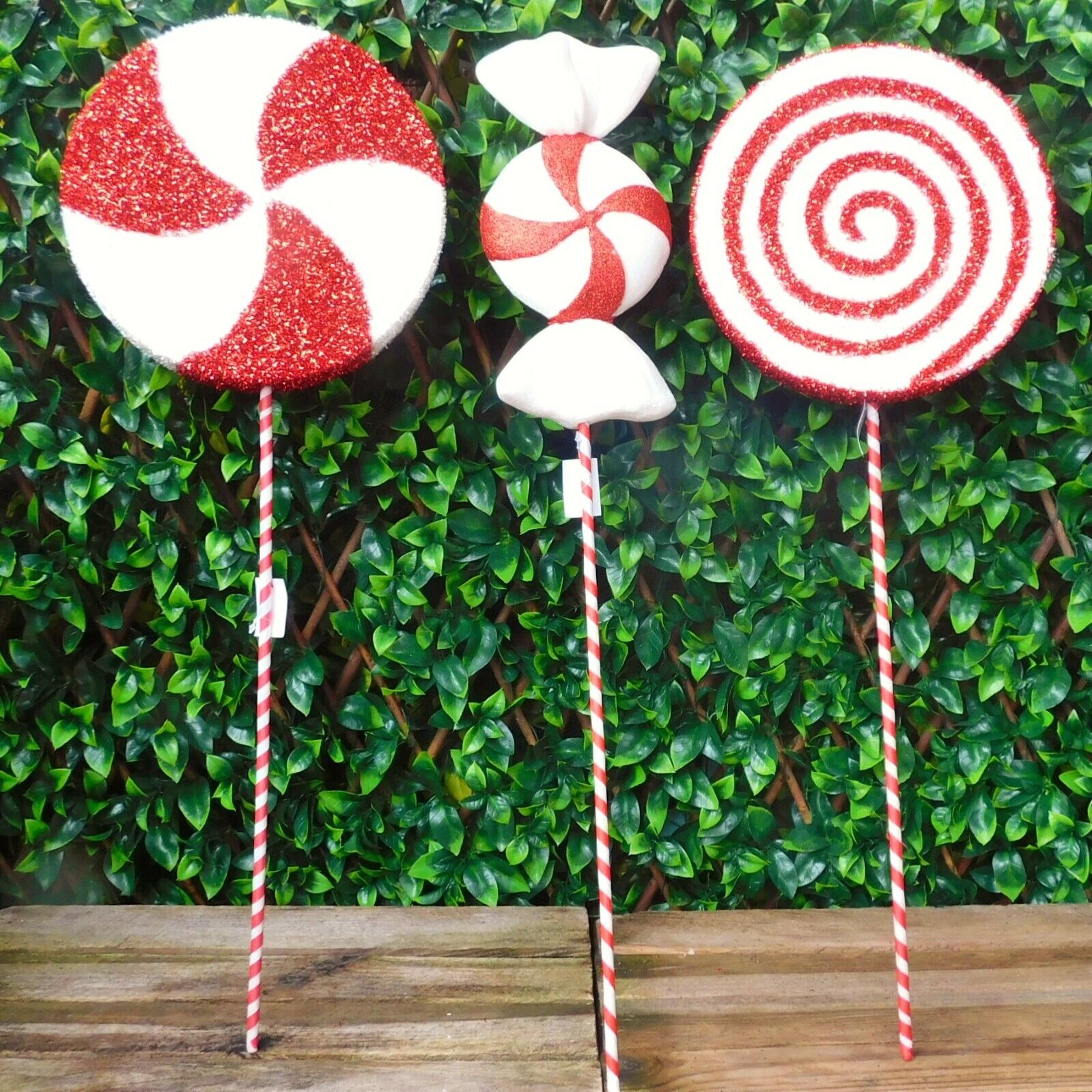 Giant Red & White Candy Cane Lollipop Sweet Christmas Tree Display  Decorations | Ebay