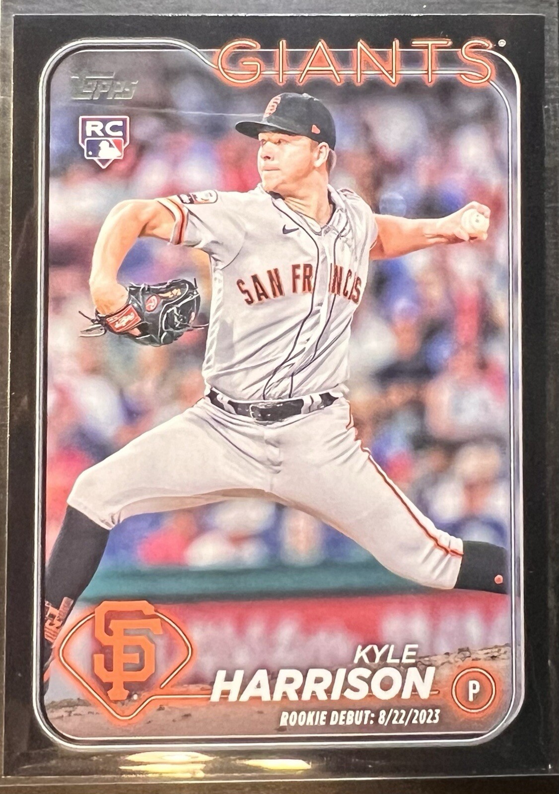 2024 Topps Update Black Parallel #US83 Kyle Harrison RC /74 San Francisco Giants