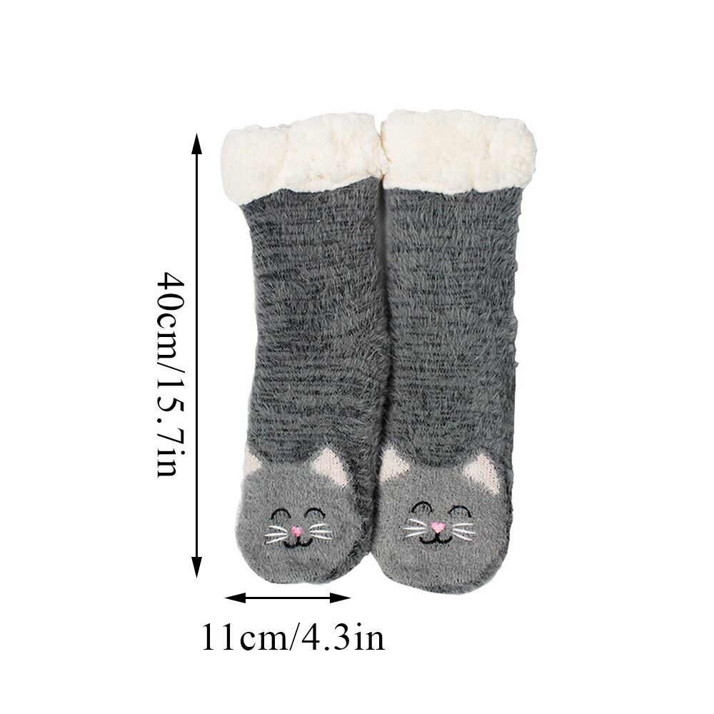 APL Dolci Calzini Ciabatte Fuzzy Gatti per Donna Soffici Calze Invernali Morbide ?