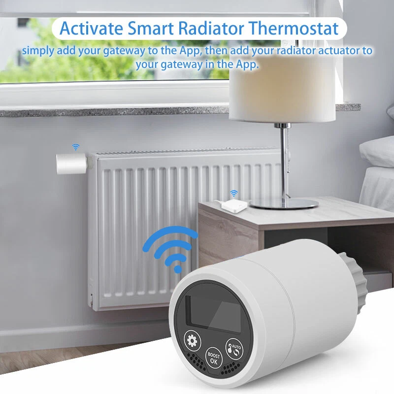 Zigbee TRV Smart Thermostat Radiator Valves Tuya Radiator Foil use with  Gateway | eBay