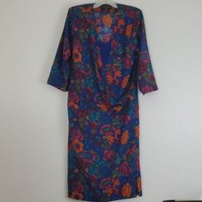 St. Gillian by Kay Unger Vintage Print Dress 6