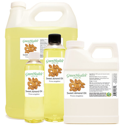 Sweet Almond Oil - For Hair, Skin, and Nails - (100% Pure & Natural)