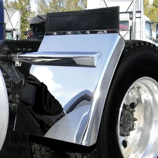 27" Stainless Steel Premium Quarter Fender Kit with Rolled Edge - Pair